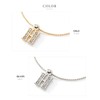 Cream dot. Women's Popular Initial Rhinestone Bijou Chain Free Adjuster