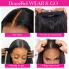 DonsiRol 14 inch Wear and Go Bob Wig Human Hair,