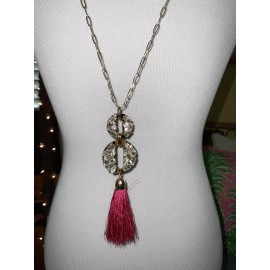 Lilly Pulitzer NWT Strut Your Stuff Necklace Bougainvillea Pink