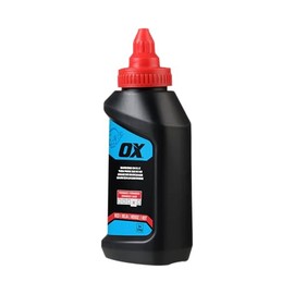 OX Pro 226g/8oz Permanent Red Marking Chalk - Permanence 3, Ideal for Weatherproof Markings lasting upto 1 month, General Construction Chalk Line Refill for Chalk Reels