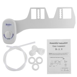 Non‑Electric Mechanical Toilet Bidet Sprayer Self Cleaning with Single Nozzle Attachment White(7/8 )