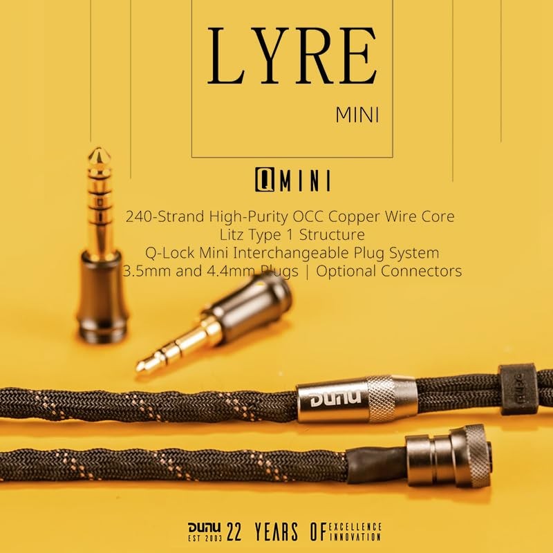Fanmusic DUNU Lyre Mini Earphone Cable 240-Strand High-Purity OCC Copper