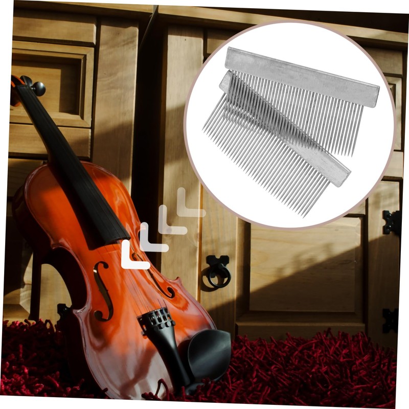 TOPPERFUN 2pcs Bow Ponytail Comb Horse Hair Comb Violin Bow