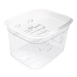 EVERIE Versatile 12-Quart Sous Vide Container with Built-in Rack and Collapsible Silicone Lid Compatible with All Sous Vide Cookers, EVC-1202-TYGJ New Model of 2022