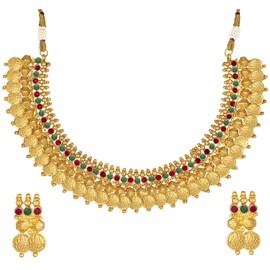 Aheli Indian Collar tradicional pendientes boda joyería de moda étnica para mujeres