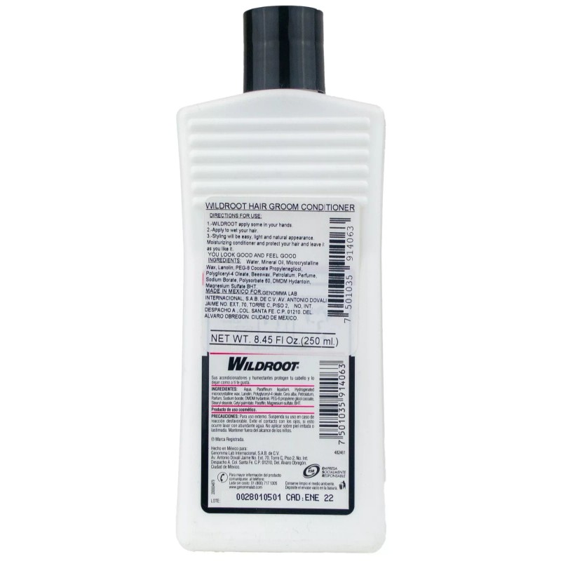 WILDROOT CLASICO ACONDICIONADOR HAIR GROOM CONDITIONER 8.45 oz / 250