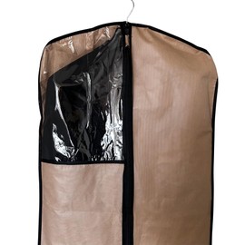 2x Beige Suit cover with window | Suit bags | Garment bags | Suit carrier
