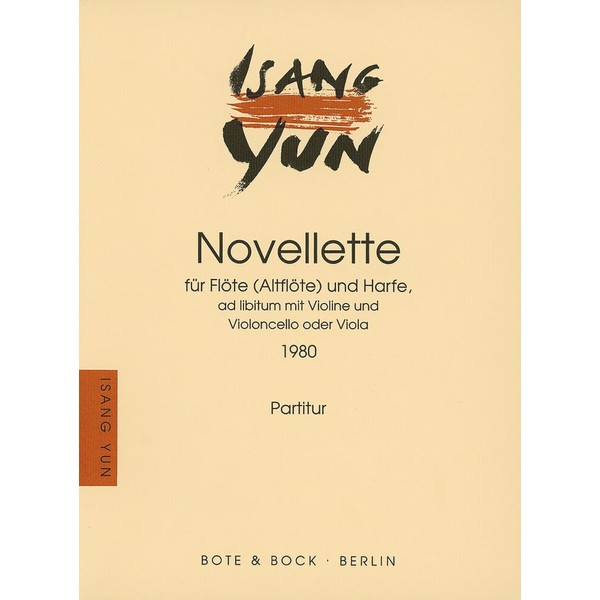 Novellette: Flöte (Altflöte) und Harfe, ad libitum mit Violine und