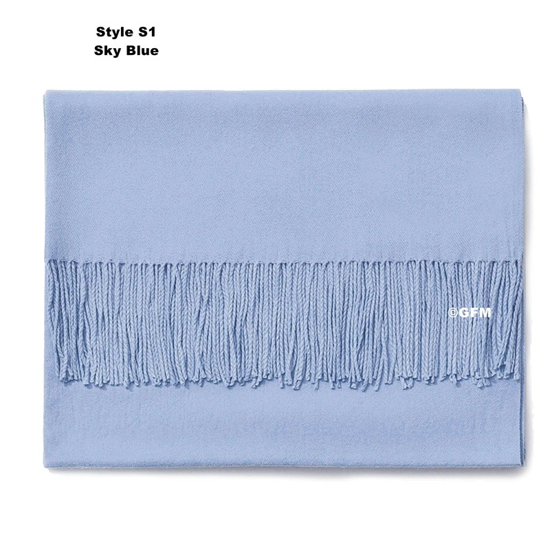 GFM Soft Cashmere Feel Pashmina Style Scarf - Wedding, Bridesmaids,