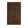 RiteAV 15A Electrical Duplex Receptacle Wall Outlet Plate 1 Gang