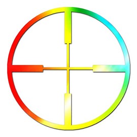 Crosshair Target - Vinyl Decal Sticker - 5.75" x 5.75" - Tie Dye