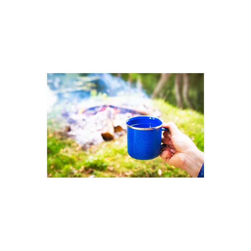 CAO Enamel Mugs 380ml Camping Hiking Adult Unisex Blue 8cm