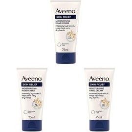 Aveeno Skin Relief Moisturising Hand Cream (1x 75ml), Unscented With Soothing Triple Oat Complex and Shea Butter with Intense Hydration, Help's Relieve Dry, Tight and Sensitive Skin