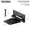 YONSIN 3.5inch Heavy Duty Strap Gate Hinges, Black Shed Door