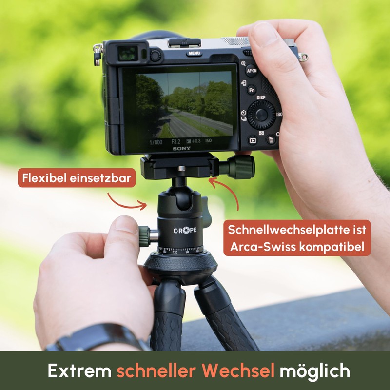 C-Rope Creatorpod Flexible Camera Tripod with 360 Degree Ball Head,