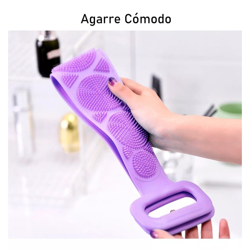 Veraly Cepillo Corporal De Silicona Para Baño Espalda Doble Cara