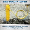 OHLECTRIC Bare Copper Ground Wire with Lug - 10 Inch