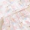 Kids Toddler Girls Silky Satin Easter Pyjamas Set with Feather
