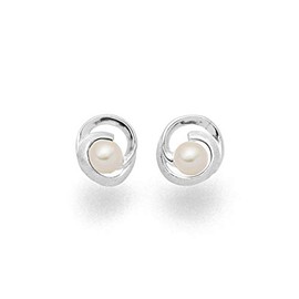 DUR O5148 Women's Earrings "Wind Bride" 925 Silver, Sterling Silver, Pearl