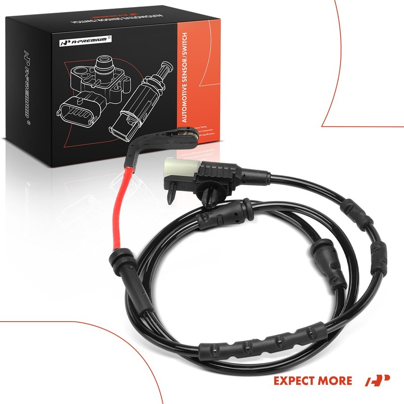 A-Premium Front Driver or Passenger Brake Pad Wear Sensor Compatible