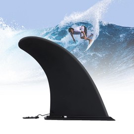 xlwen Removable Surfboard Fin Nylon, SUP Longboard Surfboard Fin, Centre Fin with Screw for Longboards, Surfboard, Inflatable Kayak and SUP Board (Black)