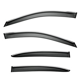 WGGDRAQQ 4Pcs Window Visor Rain Guard Deflector for Acura TLX 2015-2020 Chrome Trim Black