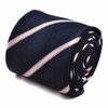 Frederick Thomas navy tie with white and pink striped tie
