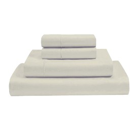 MyGiza Sheets,100% Giza Egyptian Cotton Sheets-King Size Giza Cotton Sheets Set to Fit Upto 18 Inches Deep Mattress (4 Pcs) Ivory