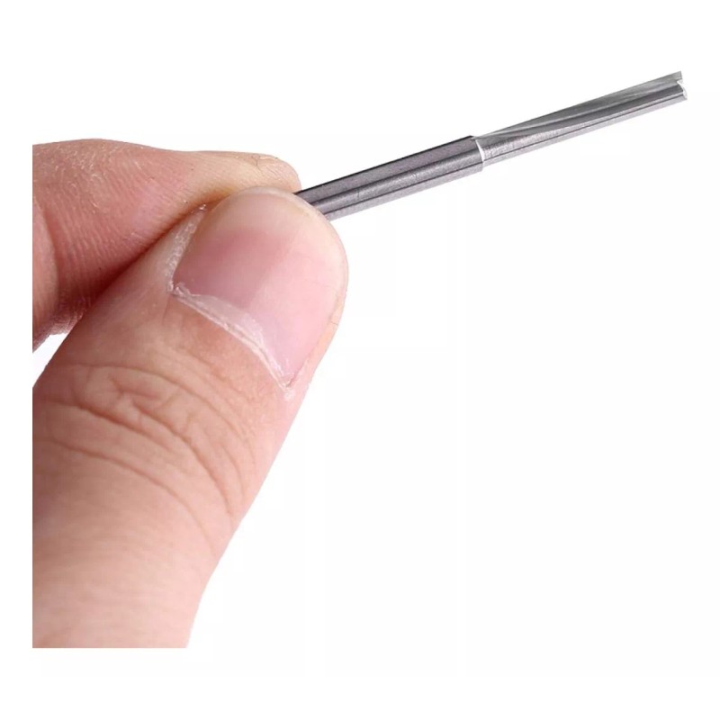 Set 10 Piezas Brocas Fresas Para Fresadora Cnc 1/8 3.175mm