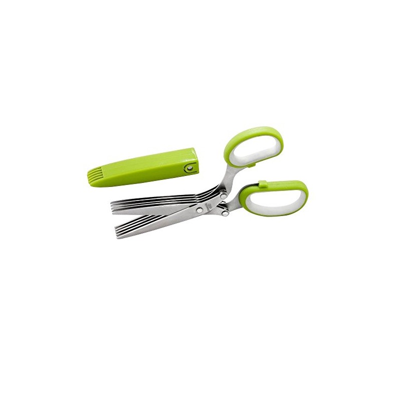 Weis Herb Shears with Blade Protection, Stainless Steel Silver/Green, 19