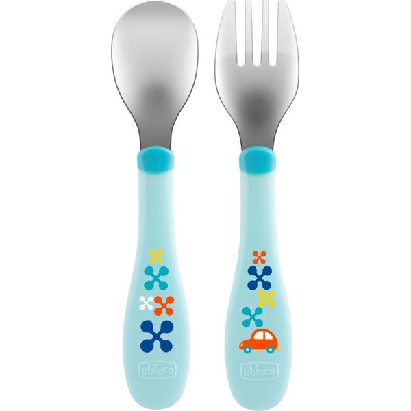 Chicco Fork & Spoon Set 18m +, 1pc (Various Colors)
