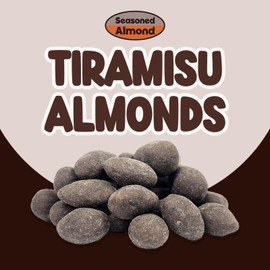 MURGERBON Tiramisu Chocolate Coated Almonds 6.7oz - Korean Tiramisu Almond for Whole Family, Resealable Bags Almonds Bulk, Afternoon Snacks for Office Workers and Students, Perfect Lunch Snacks for Adults, Korean Almonds, Korean Snacks, Chocolate Covered Almond Snacks, Nut Snacks, Pack of 1