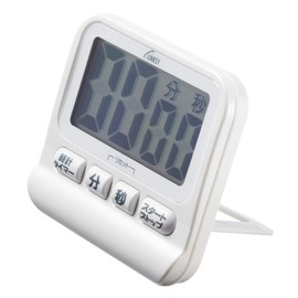 YNAC LT501WA Splashproof, Loud Timer, Stand Included, 3.2 x 3.5 x 0.7 inches (8.1 x 9 x 1.7 cm), White