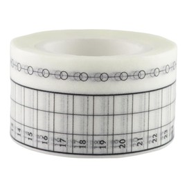 LAOMIS Japanese 24 Hour Time Tracker Writable Washi Tape / 25mm x 10M / 71 Stickers