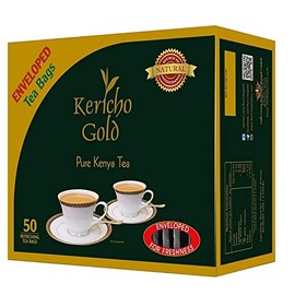 Kericho gold Kenyan Tea (Black Tea, 50 Enveloped Tea Bags, 3.53oz)