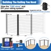 CKE T-Drilled Corner Post Cable Railing, Three Sides T-Drilled 42"