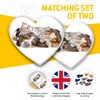 2 x Heart Stickers 7.5 cm - Sleepy Puppy &