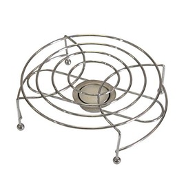 Rechaud 1-Bulb Teapot Warmer 17 cm Round Saucer Chrome-Plated