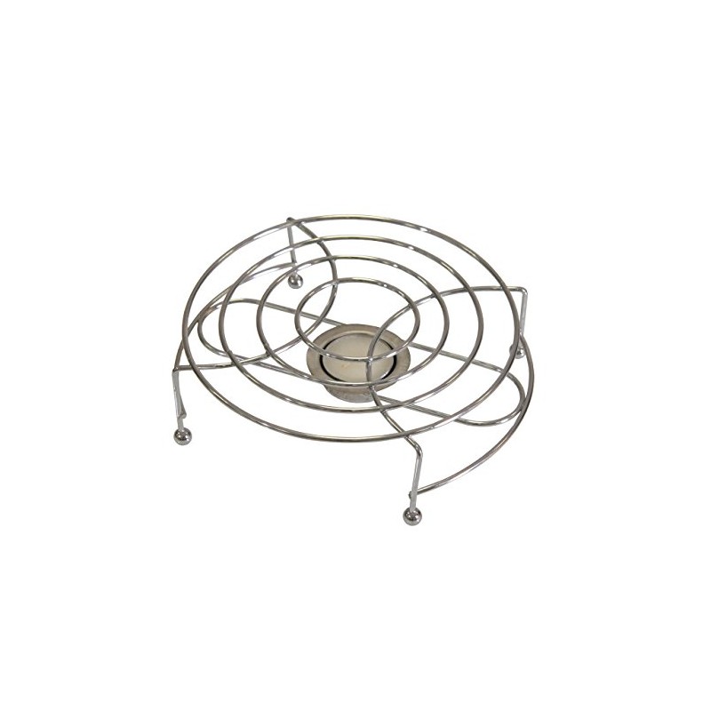 Rechaud 1-Bulb Teapot Warmer 17 cm Round Saucer Chrome-Plated