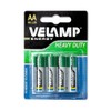 Velamp R6/4BP Pila Zinco Carbone Stilo R6 AA, 1.5V, Verde