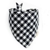 Pañuelo para perro (crema, negro, a cuadros, L)