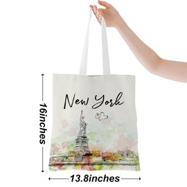 New York Lover Gifts New York Tote Bag New York Travel Souvenir Gift Beach Bag Reusable Grocery Bags Weekender Bags for Women Friend Anniversary Graduation Birthday Gifts Girls Trip Gifts Favors