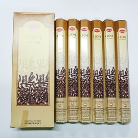 HEM Incense Stick Hexa Pack Clove Incense, Hexa Pack, Hexagonal (20 Pieces) x 6 Boxes ] Clove