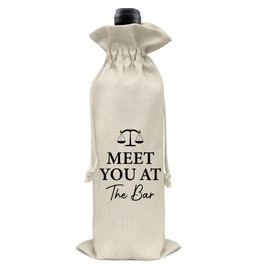 RNYJJ Law School Graduation Wine Bag Meet You at the Bar Wine Bag Gift for Lawyer Graduates College Grad (1PC)