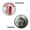 Doner Kebab Logo Magnet with Bottle Opener Round with Chef
