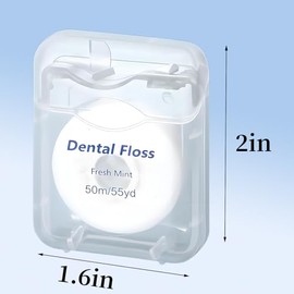 Hilo Dental Tejido Con Aroma A Menta, Ultrafino Y Resistente, Ideal Para Adultos, Ortodoncia Y Cuidado De Encías (1 Rollo/54 Yardas)