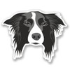 2 x 10cm/100mm Border Collie Dog Window Cling Sticker Car