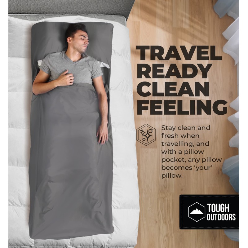 Tough Outdoors Sleeping Bag Liner - Adult Sleep Sack &