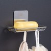 Self Adhesive Bar Soap Dish for Shower, Bathroom Soap Holder