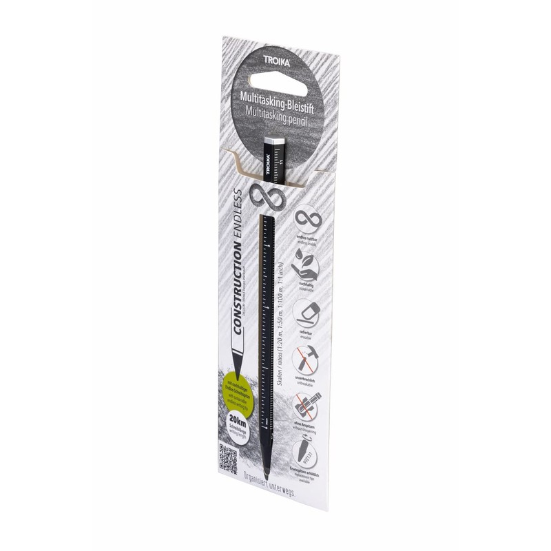 TROIKA Multi Tasking Pencil with Sustainable Continuous Aluminium and Metal